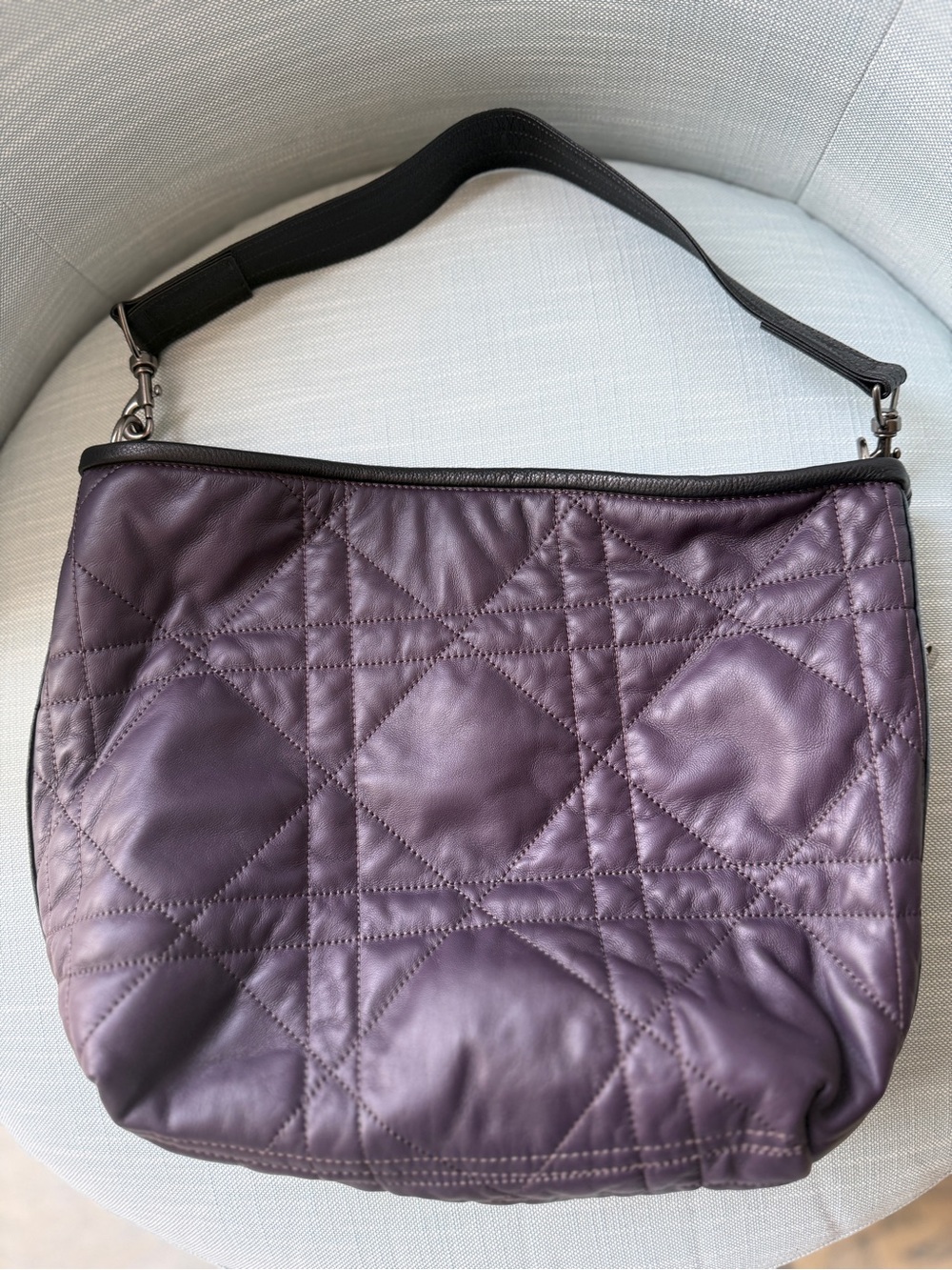 Rough & Tumble Large E+W Boho in purple Quilted Pashi w/ gray interior - Picture 2 of 6